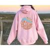 2024 Women's Fleece-Lined Sunset Print Hoodie with Kangaroo Pocket & Drawstring