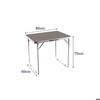 Folding Table - MARBUENO - 80 X 60 X 70 Cm - Steel & Plastic - Brown - For Outdoor