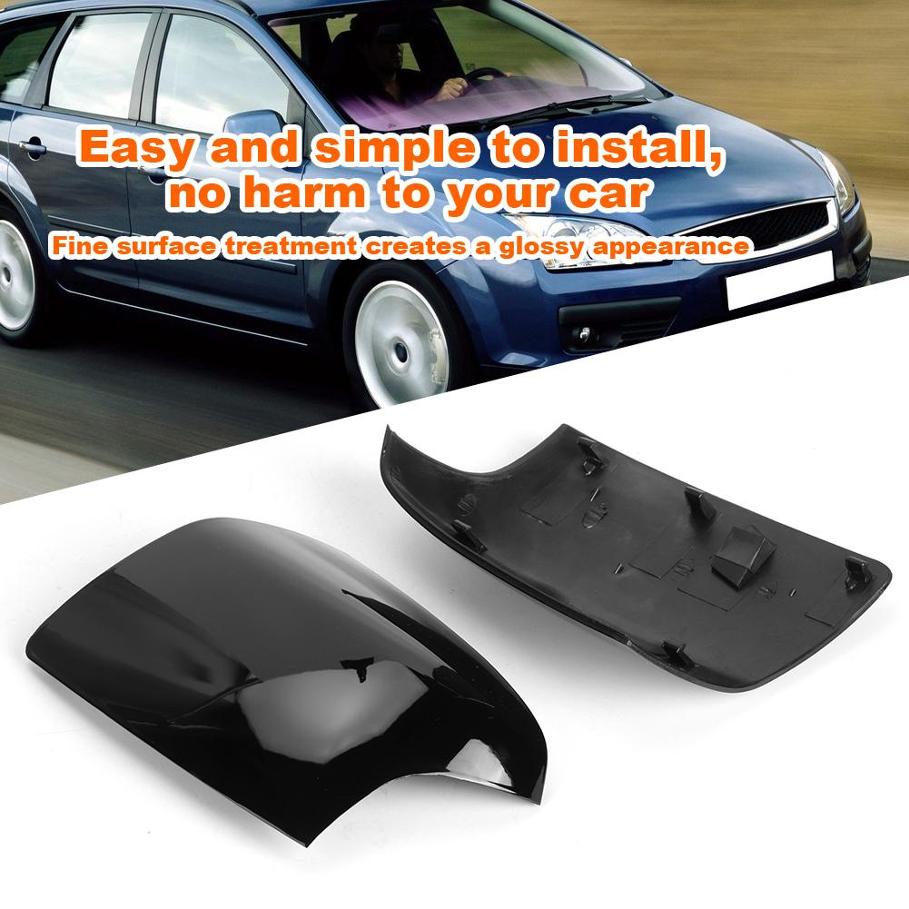 1Pair Rearview Mirror Cover Trim FD4247423 FD4247424 Fit for Ford Focus MK2 2005‑2008