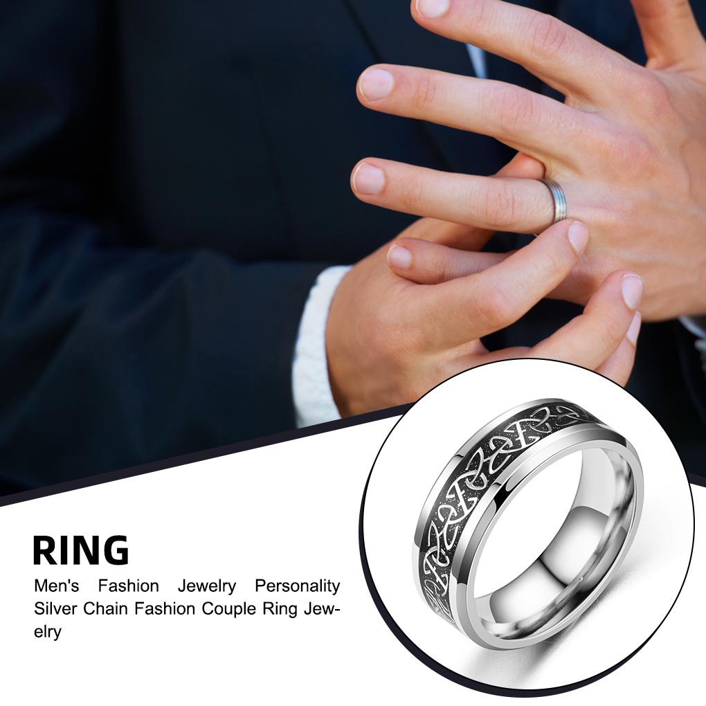 Female Fashion Ring Men Wide Stainless Ornament Jewelry Band Steel Presents Lady Engrave Engagement Charm Multi-Sizes