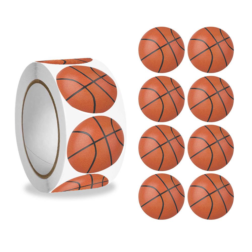 1000 Stickers/piece, 1 Inch, Football, Basketball, Ball Games, School Reward Label Stickers, Sports Party Decoration Stickers, Sports Theme Stickers