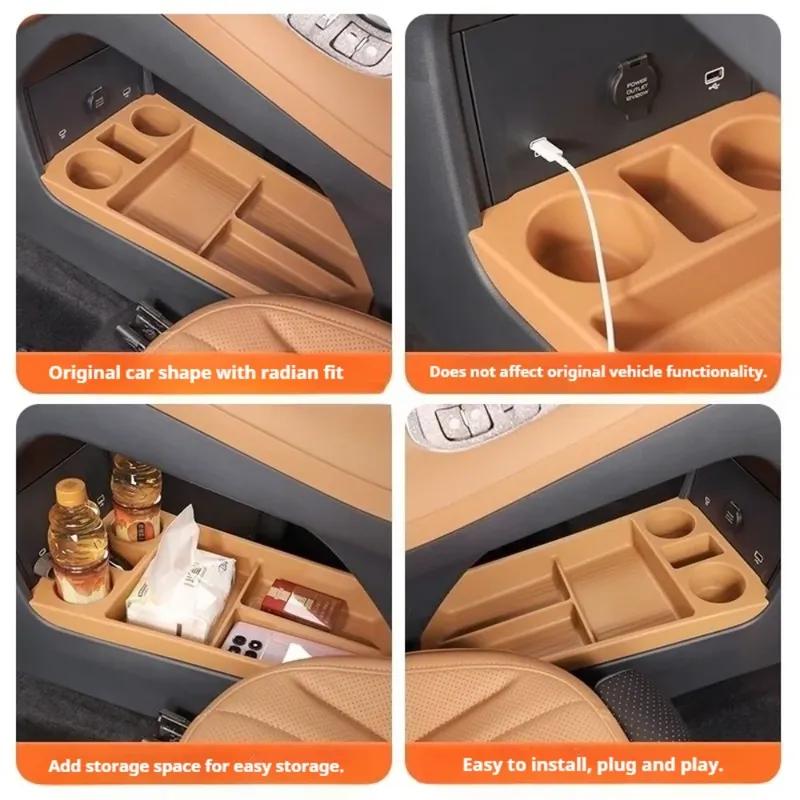 For Geely Starray EM-i Galaxy Starship 7 2025 2026 Center Console Lower Storage Box Armrest Organizer Tray Interior Accessories