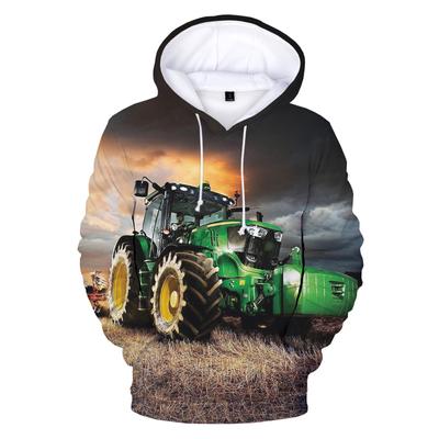 Bluza z kapturem z nadrukiem 3D Tractor Graphic dla kobiet Casual Funny Pullovers Bluzy Topy Fajne Oversized Nowość w bluzach z kapturem i swetrach
