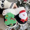 Shoes for Women Christmas Indoor Non-slip Slippers Cotton Xmas Slipper for Women Autumn Winter Warm Thick Sole Zapatos De Mujer