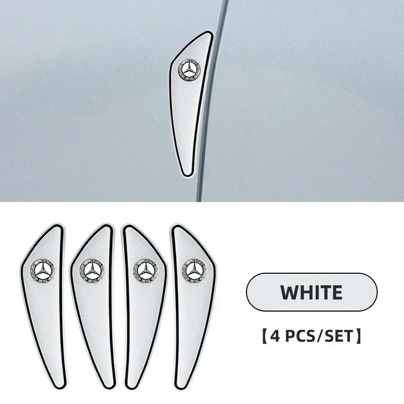 BTY4 4pcs Car Door Bumper Strip Protection Strip For Mercedes Benz Amg W204 W213 W205 W211 W212 W176 W205 W203 Auto Accessories