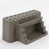 Paint Brush Organizer, Gray Stand with Tray, 26 Places