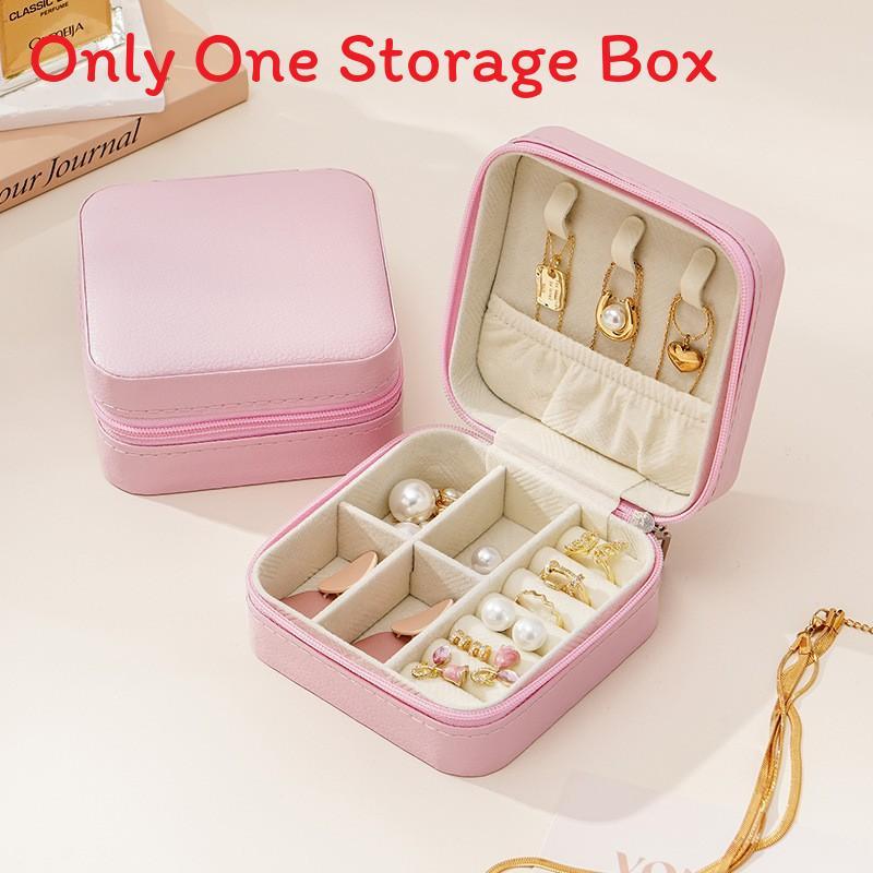 Classic Leather Jewelry Box With Compact Design For Travel And Gift Use