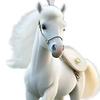 Yousheng White Horse Christmas Ornaments 2D Flat Acrylic Running Horse Car Rear View Mirror Charm Auto Hanging Pendant for Holiday Home Tree Decor
