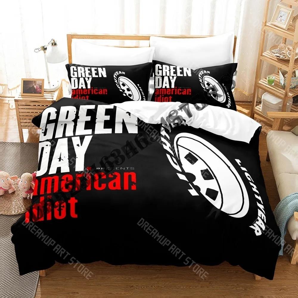 3D Print Green Day AMERICAN IDIOT Bedding Set Single Twin Full Queen King Size Bed Set Adult Bedroom Duvetcover Sets Anime