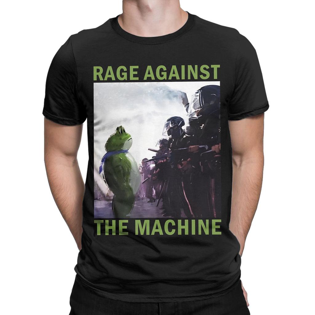 Portland Frog Protest Rage Against The Machine Tshirts Unisex Unisex Funny 100 Cotton Tee Shirt Crewneck T Shirts Plus Size Tops