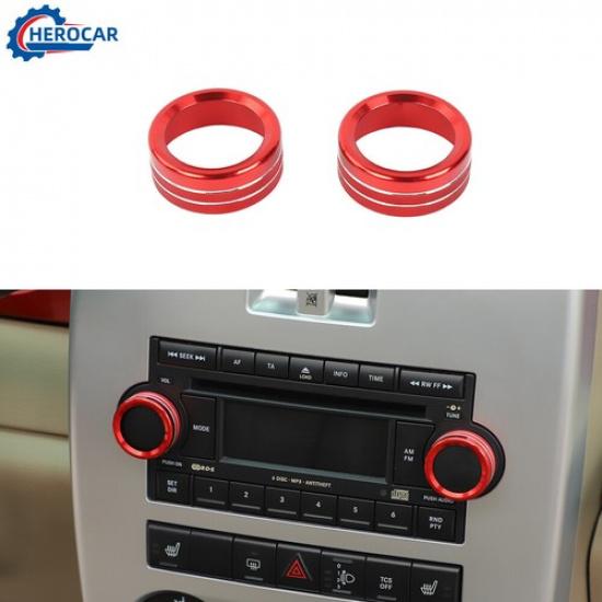 

2Pcs Cosnole Switch Knob Cover Trim Rings Bezels for Chrysler PT Cruiser 2005-11