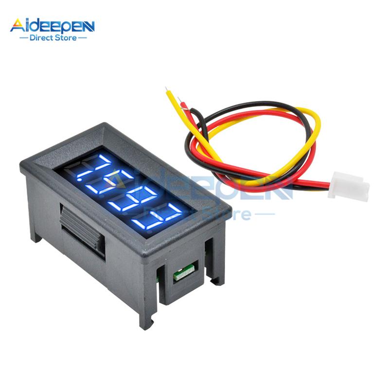 0.36 inch DC 0-100V Mini 3 Wires 4 Bit LED Digital Voltmeter 0.36" DC 0.000V-100.0V Voltage Meter Voltage Tester 12V 24V