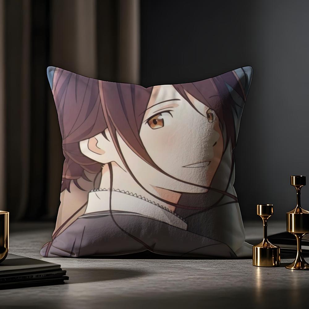 K-Kimi No Suizo WoTabetaiES Cushion Cover Anti-dustmite Pillowcase Invisible Zipper Silky Short Plush Sofa Cushion Cover 30X30cm