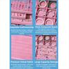 Elegant Pink Earring Display Tray Stackable Rectangular Fabric Jewelry Box  Bangle
