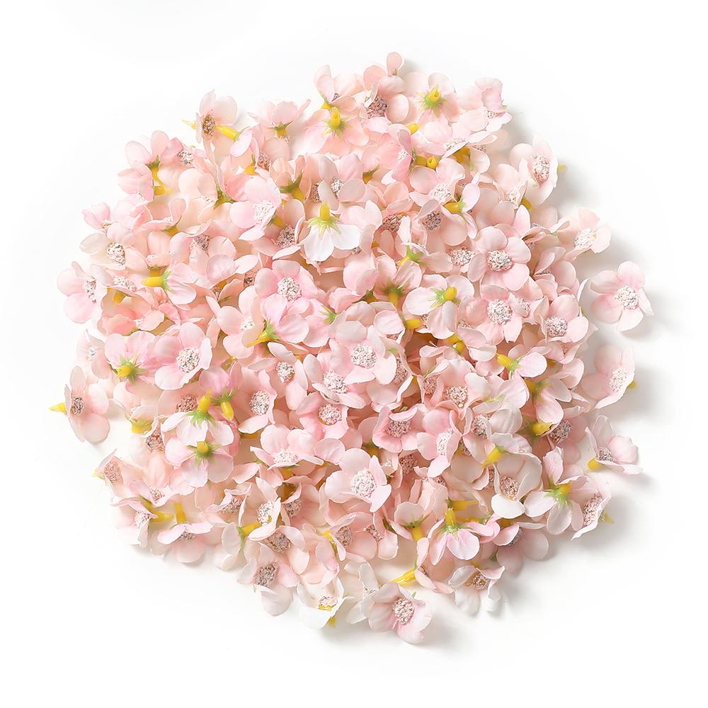 50/100Pcs 2cm Daisy Artificial Flowers Head Small Silk Multicolor Fake Flower Crown For Wreath DIY Craft Home Wedding Decoration