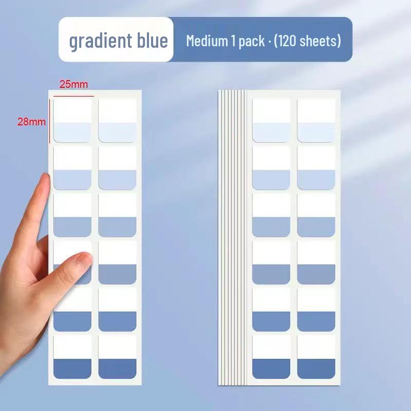 Gradient Index Tabs: Writable Sticky Notes for Students, Popular Internet Celebrity Small Strip Markers.