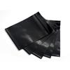 100pcs Resealable Black Plastic Zip Lock Bags Flat Pouches Smell Proof Mylar Jewelry Gift Food Storage Ziplock Packaging Bag