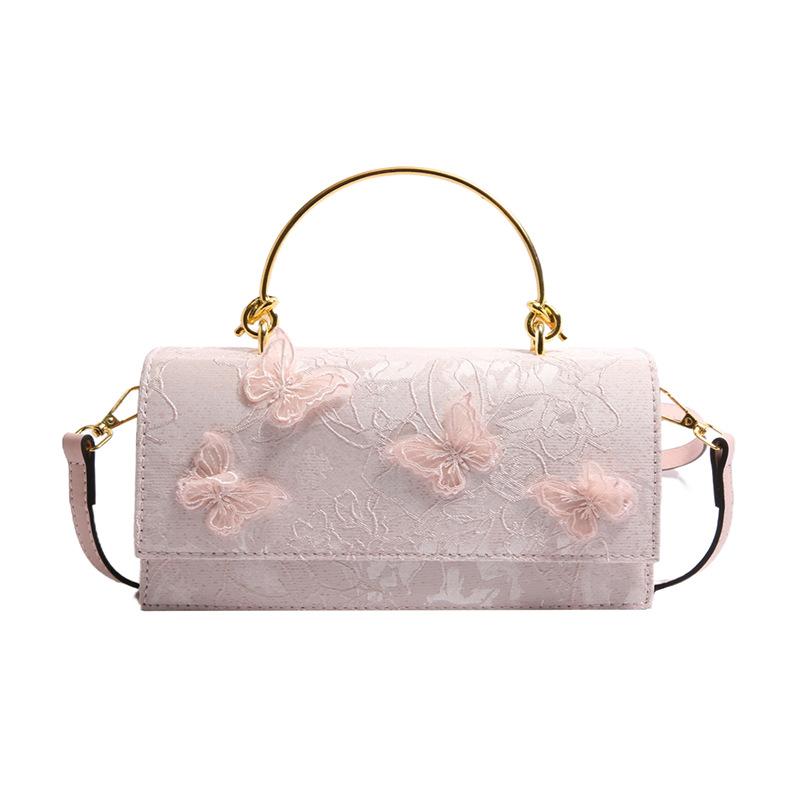 New Niche Design Butterfly Love Flower Small Square Bag Versatile Western-style Chain Handbag Crossbody Bag