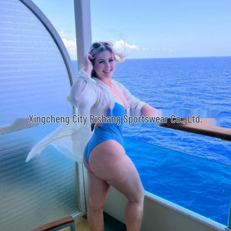 European & American Color Block One-Piece Swimsuit: Sexy, Fresh, High-Waisted, Conservative Design