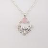 Rose Chalcedony Gemstone 925 Sterling Silver Jewelry Chain Pendant 1.43" For her CP-38-20