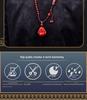Cinnabar Maitreya Buddha Lotus Pendant Necklace - High-Grade Red Sand for Men & Women