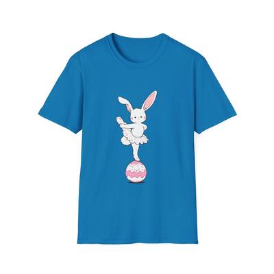 Unisex Softstyle Osterhase Ballett T-Shirt: Süßer Zirkus, Pastellfarbenes Launenhaftes Tutu