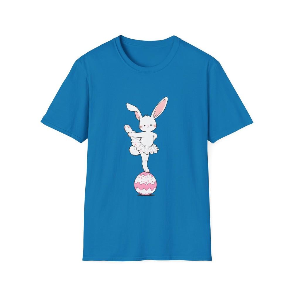 

Unisex Softstyle Easter Bunny Ballet T-Shirt: Cute Circus, Pastel Whimsy Tutu 2XL