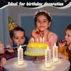 Transparent Crystal Flameless Candles LED Light Battery Powered for Wedding Party Birthday Xmas Halloween Home Table Room Decor