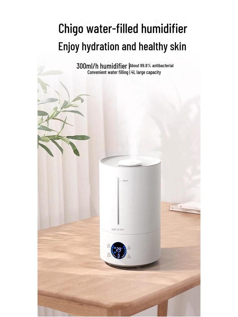 Chigo Silent Humidifier for Bedrooms: Large Capacity, Ideal for Babies, Pregnant Women, and Small Aromatherapy Rooms.