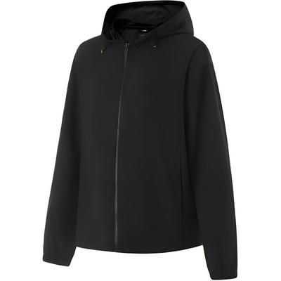 LiNing Fitness Series Sports Casual Simple Solid Color Hooded Jacket Women Jackets Black AFDU518-1