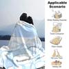 1pc Clouds Bunny Blanket Lightweight Flannel Throw for Sofa Bed Travel Camping Livingroom Office Couch Chair