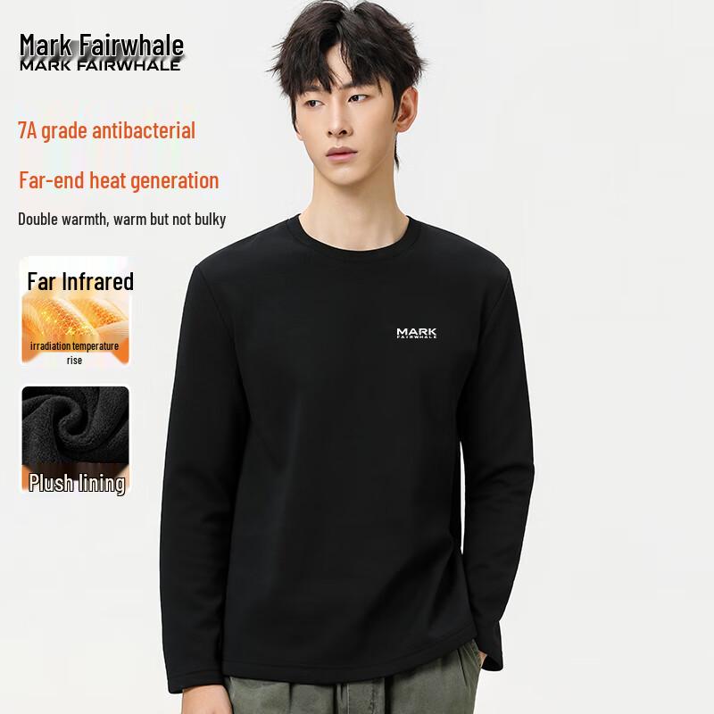 Mark Fairwhale Men's Fleece Lined Round Neck Long Sleeve Thermal T-shirt
