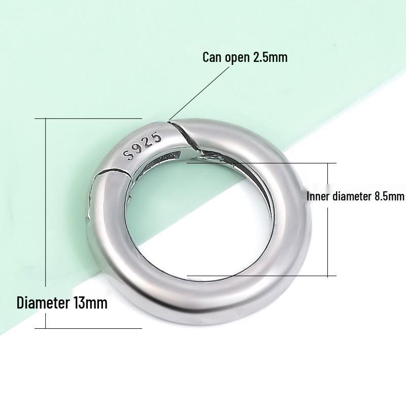 

Ожерелье и браслет из серебра 925 пробы с круглой пряжкой и застежкой из белого золота