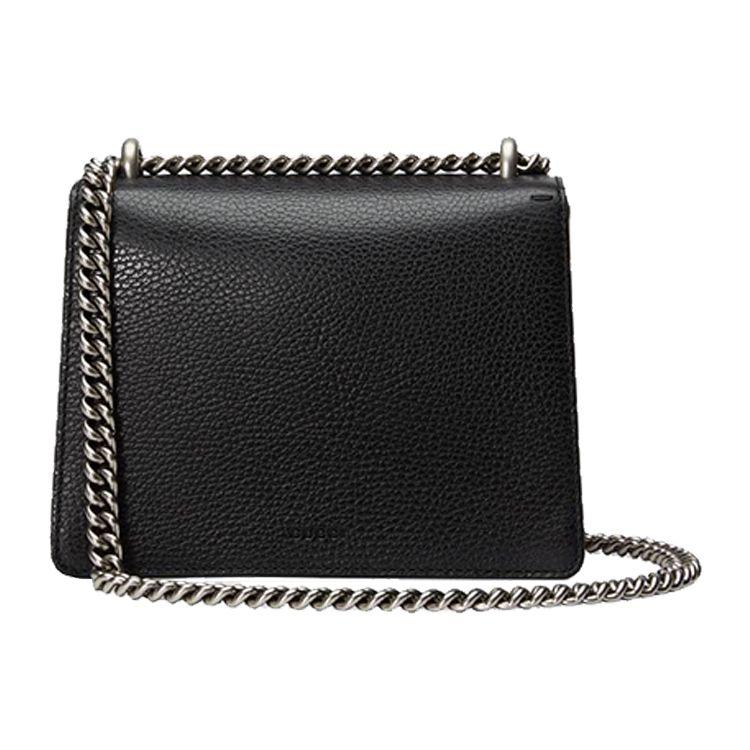 Gucci Dionysus Leather Shoulder Bag, Black with Palladium Chain, Women's Crossbody Handbag for Daily Event 421970-CAOGN-8176