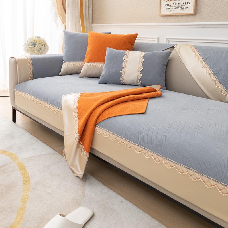 

Современный нескользящий чехол для дивана с текстурой синели, 1/2/3/4/5-местный L-образный угловой кожаный чехол для дивана, однотонное кресло, диван-полотенце 70x70cm 1pc