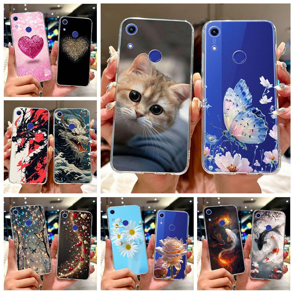 For Huawei Honor 8A Prime Case JAT-LX1 Cute Cat Butterfly Painted Cover Soft Silicone Case For Honor 8C 8X Honor8C Honor8X Shell