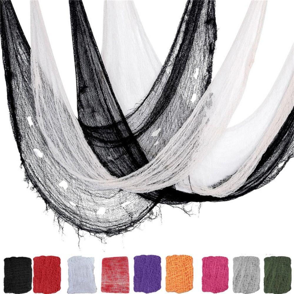 Scary Halloween Gauze Reusable Creepy Gauze Cloth Spooky Mesh Gauze Halloween Party Decorations