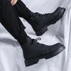 Mens Casual Party Prom Dress Platform Boots Black Trendy Autumn Winter Shoes Cowboy Genuine Leather Boot Handsome Ankle Botas