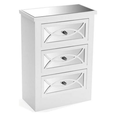Commode - VERSA - Versa Bowl - MDF & Spruce - White - 25 X 48 X 68.5 Cm