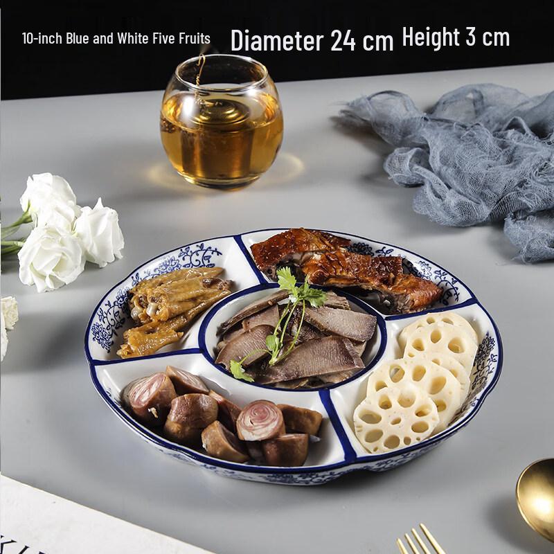 Creative Ceramic Dumpling Plate with Integrated Vinegar Dish
