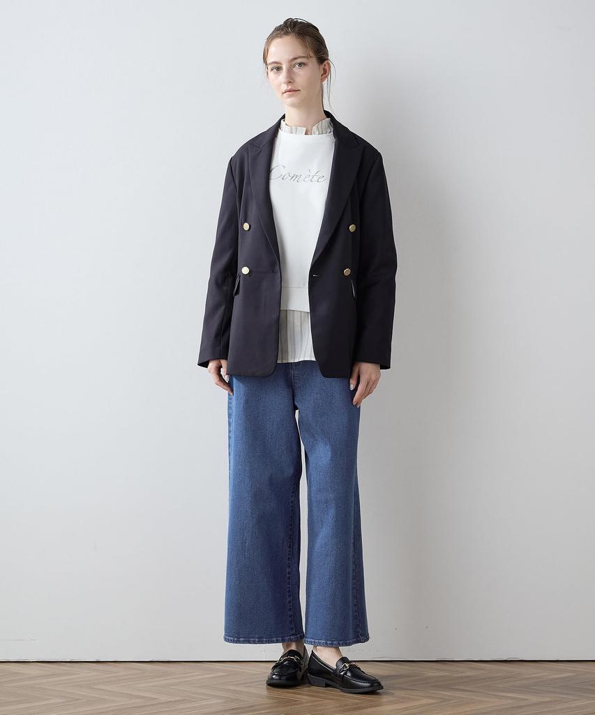 Souk Tailored Jacket for Women Navy [Le Holiday] W-breasted 295074,