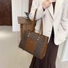 Portable Commuter Bag, Tote Bag, Large Capacity 2025 New Fashion Plaid Retro Classic Casual Simple Shoulder Bag