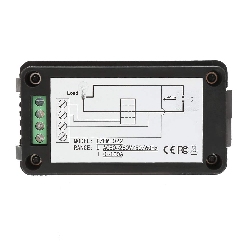 LCD Digital Ammeter Voltmeter Power Meter Energy Meter Electricity Meter PZEM 022 AC 80-260V 100A with Closed/Open Type CT