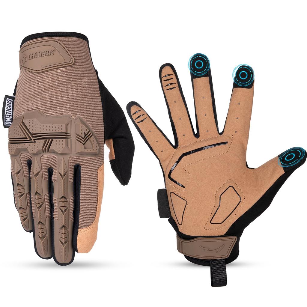 OneTigris Motorcycle Abrasion Shock Smartphone Tactical Gloves for Outdoor and Suitable for and Winter Gloves, Resistant, Shockproof, Absorbent,