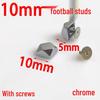10MM Octagonal Football Studs: Polygonal Decorative Rivets & Bottom Protective Feet for Bags