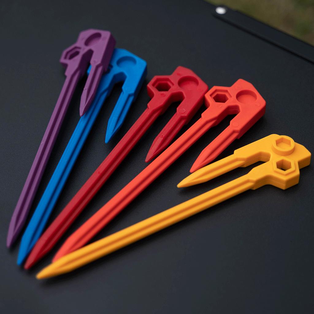 6Pcs Tent Pegs Tent Stakes Pegs Floor Nails Heavy Duty Awning Pegs for Camping Hiking Traveling Beach and Outdoor