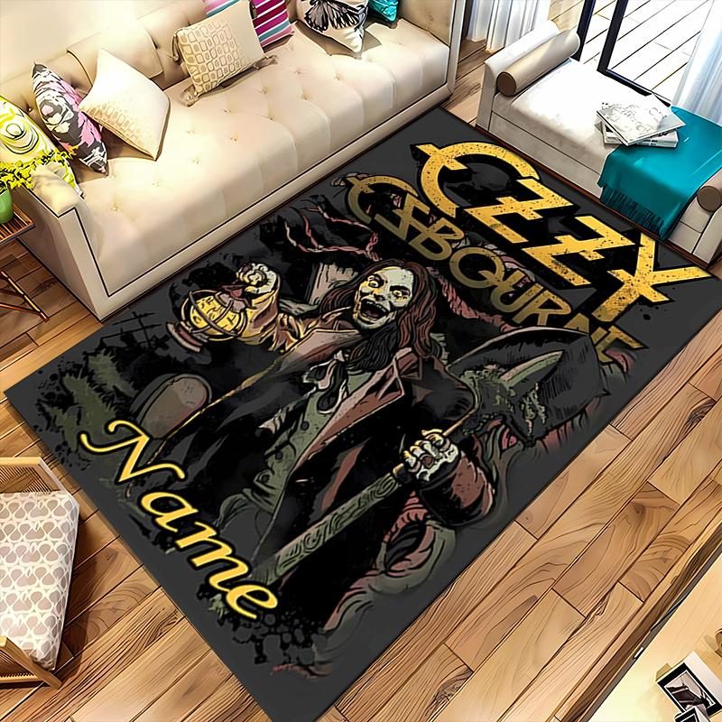 Custom Personalization Rock Ozzy Osbourne Area Rug - Perfect For Kitchen, Bathroom,Laundry Room Decor Large Size Available,Gift All Seasons