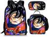 New animation cartoon dragon ball backpack, primary and secondary school schoolbag, satchel, shoulder bag, pencil case three-piece set