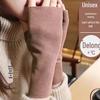 Self-Heating German Velvet Fingerless Gloves: Warm, Fleece-Lined, Touch Screen-Compatible for Autumn and Winter