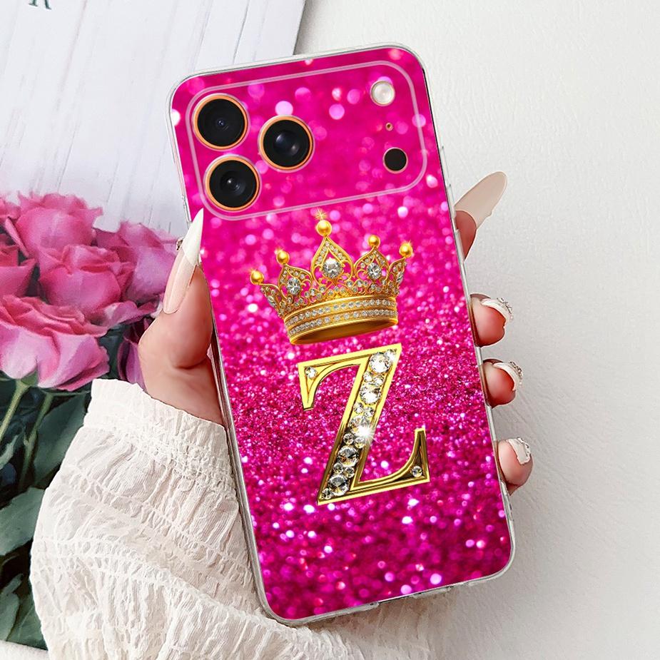 For Apple iPhone 17 Pro Max Case New Crown Letters Cover Soft Slim Phone Case For iPhone 17 Air iPhone17 Pro Max Back Cover Bags